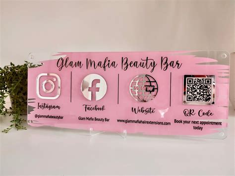 Social Media Instagram Business Sign Salon Sign Beauty - Etsy UK in 2023 | Home nail salon ...