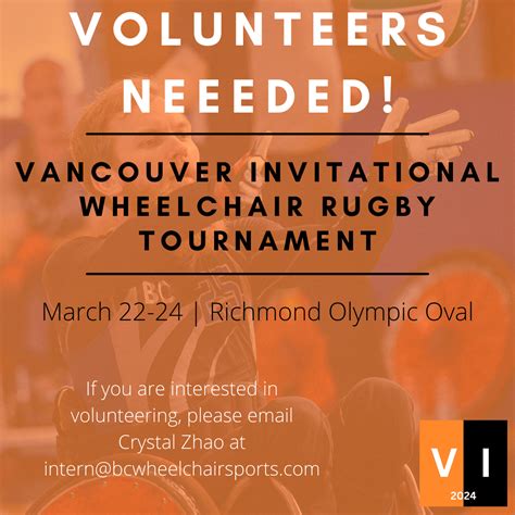 Volunteer at the 2024 Vancouver Invitational Wheelchair Rugby Tournament | BC Wheelchair Sports ...