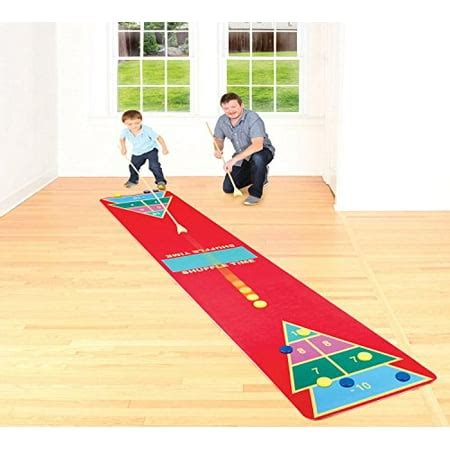 Shuffleboard Rug Game - Classic Shuffle-Board Party Game for All Ages ...