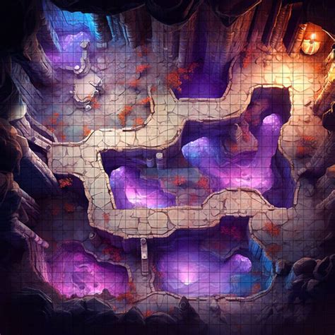 Underdark Trail Battle Map, Dnd Battle Map, D&D, Battlemap, Dungeons ...