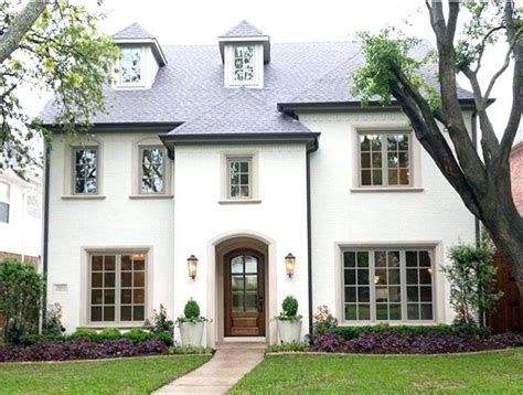 Stucco House Pictures White Gray With Black Shutters Exterior Paint Colors For Homes Best And ...