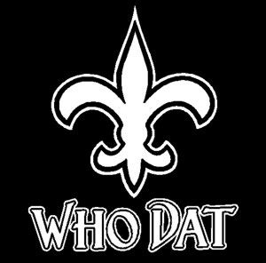 6" New Orleans Saints Who Dat Flur De Lis Vinyl Decal Window Sticker for Who Dat Fans WD-01