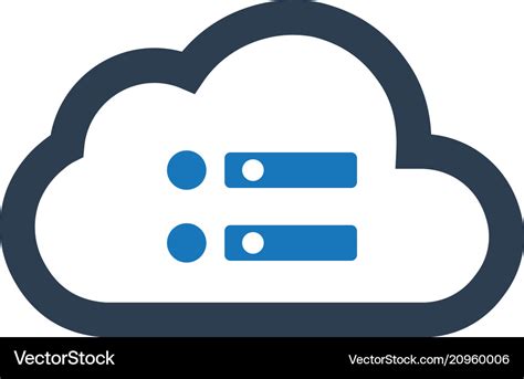 Cloud server icon Royalty Free Vector Image - VectorStock