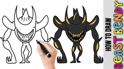 How To Draw Bendy Beast ★ Cute Easy Drawing Tutorial For Beginners Step ...