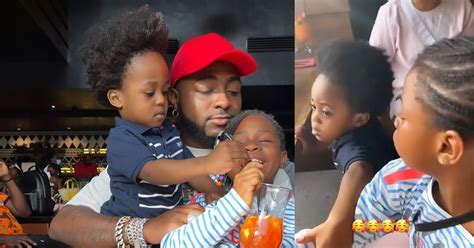 Davido's kids, Imade and Ifeanyi, bond as they spend time together with ...