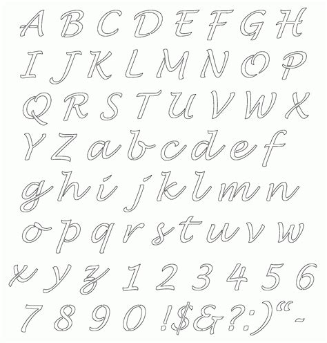 Lettering | Templates | Free Printable Letter Stencils, Letter - Free Printable Bubble Letters ...