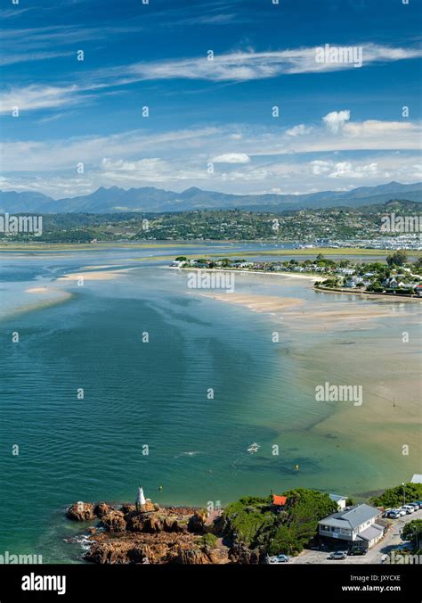 Knysna Lagoon seen from the Knysna Heads, Garden Route, Western Cape ...