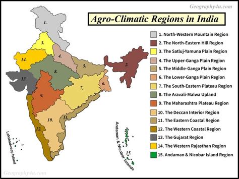 The important agro-climatic zones in India | Geography map, India facts ...