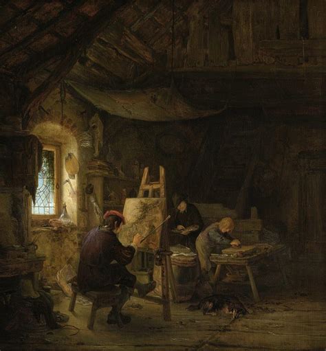 Painting Atelier Painting by Adriaen van Ostade - Fine Art America