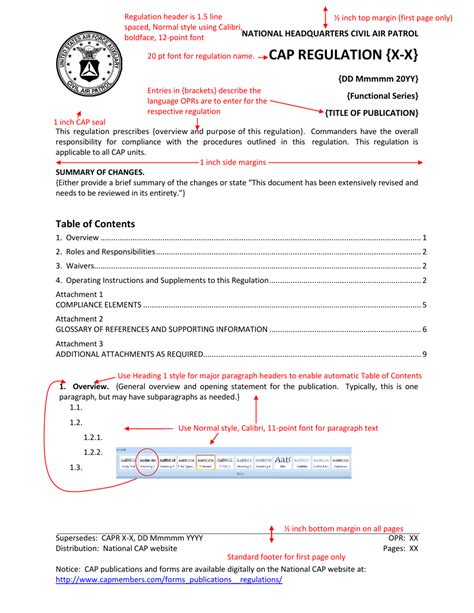 Download Instructions for CAP Regulation PDF | Templateroller