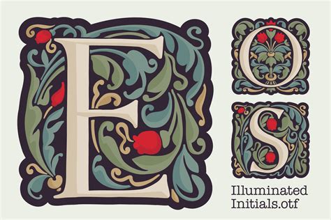 Illuminated Initials Font by kaer_cf · Creative Fabrica