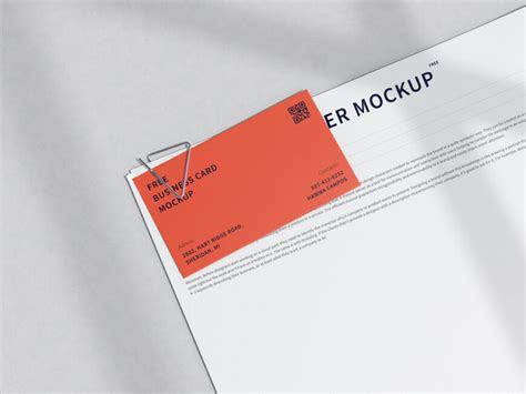 Letterhead and Business Card Mockup - Mockup World