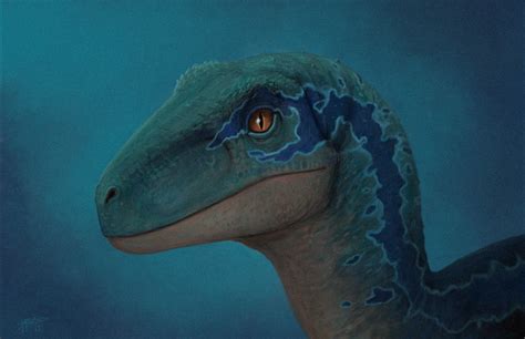 jurassic world blue portrait by tnilab-ekneb121 on DeviantArt