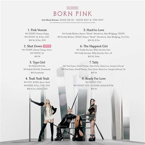 The Tracklist For BLACKPINK's New Album ‘Born Pink’ Has Been Released ...