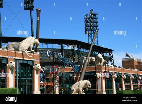 Tiger stadium home of the Detroit Tigers baseball team in Downtown Detroit Michigan USA Stock ...