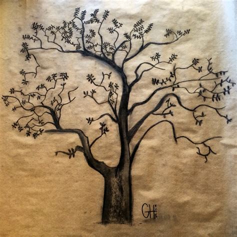 Tree made with charcoal :: Behance