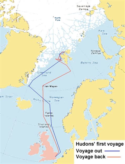 Image result for henry hudson map first voyage | Henry hudson, Voyage, Hudson