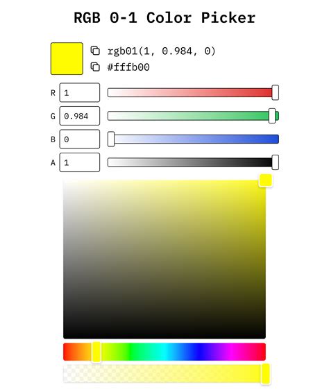 RGB 0-1 Color Picker