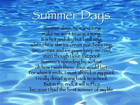 Summer | Open Websites | Summer poems, Poems, Beach poems