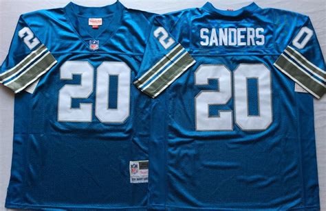 Detroit Lions #20 Barry Sanders Throwback Jersey Blue_Detroit Lions_NFL Jerseys_Cheap Jerseys ...