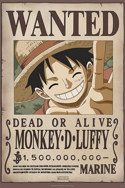 Luffy Wanted Poster Black And White One piece wanted poster luffy latest news official mugiwara ...