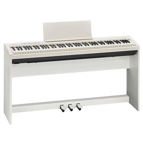 Roland FP 30 Digital Piano with Stand and Pedals, White at Gear4music