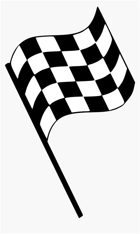 Finish Line Flag Clipart - Checkered Flag, HD Png Download - kindpng