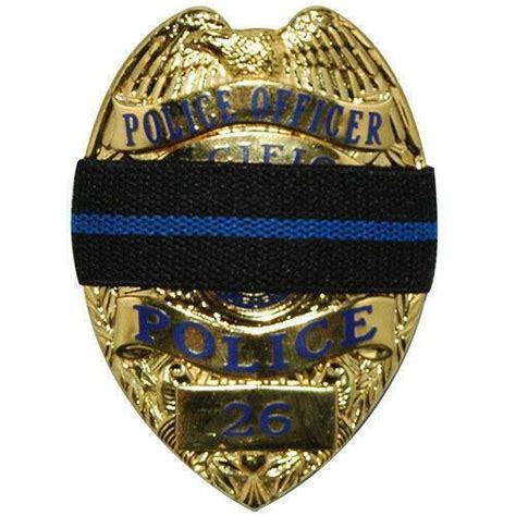 Police Law Enforcement Mourning Band for Badges Thin Blue Line | eBay