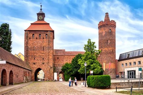 Steintor Stone Gate and Hungerturm Starvation Tower in Bernau Near Berlin, Germany Editorial ...