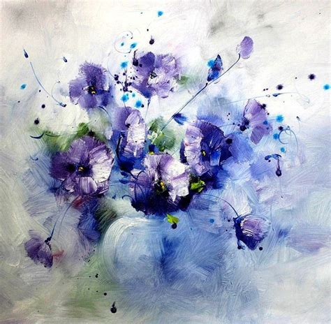 Violet | Abstract floral paintings, Flower painting, Watercolor artists