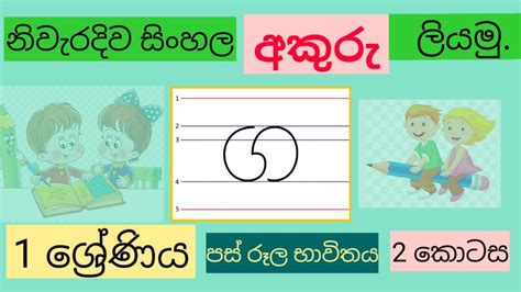 Sinhala Alphabet Letters