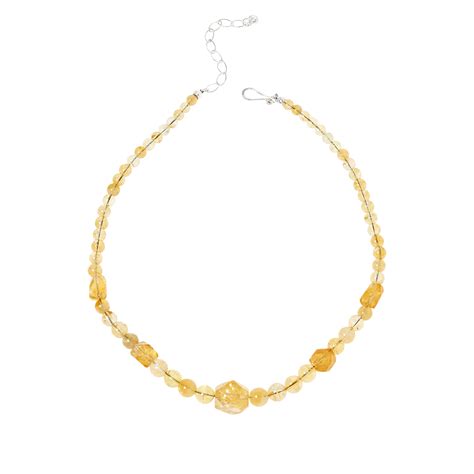 Jay King Sterling Silver Citrine Bead Necklace - 20457170 | HSN