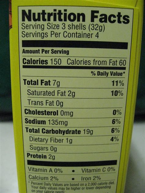 old el paso taco shells nutritional information | Flickr - Photo Sharing!