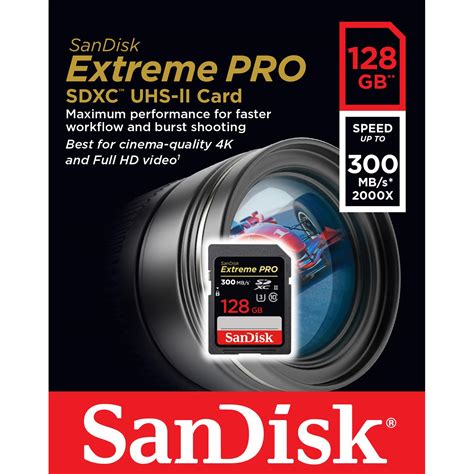 Sandisk Extreme Pro 128GB SD Card UHS II 300MB/s C10 SDSDXPK-128G ...