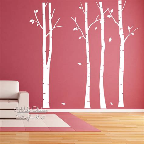 Birch Tree Wall Art Sticker Modern Large Tree Wall Decal Birch Tree ...