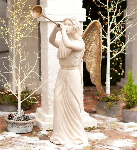 Majestic Holiday Angel Statue