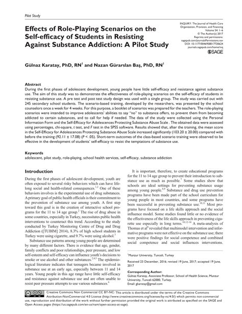 (PDF) Effects of Role-Playing Scenarios on the Self-efficacy of ...