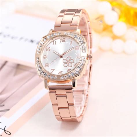 2019 Best Selling Watch Fashion Women Watches Rose Gold Silver Clock ...