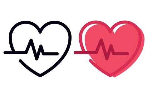 Two Ecg Heartbeat Line Hearts 18881897 Vector Art at Vecteezy