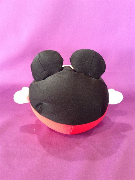 #1260 Mickey Mouse Round Plush Mini Bean Bag - Small