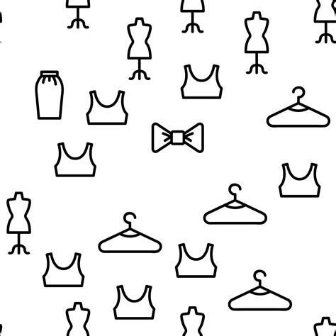 Fashion And Clothes Vector Seamless Pattern 18782452 Vector Art at Vecteezy