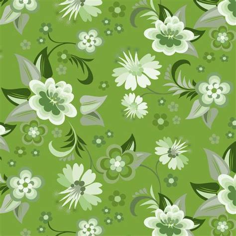 Seamless green floral wallpaper 597593 Vector Art at Vecteezy