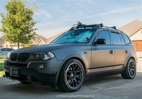 Grey BMW X3 Parked in Front of a House