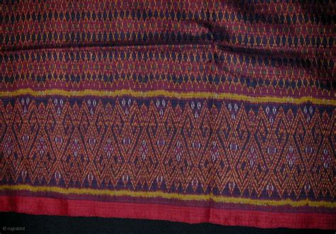 Cambodian Silk Ikat(Sampot Hol). Circa 1900. 230 x 86 cms. Great condition. | rugrabbit.com