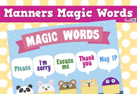 Manners - Magic Words - Printable Classroom Displays - Teacher Resources :: Teacher Resources ...