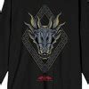 House Of The Dragon Blue Dragon Head Men's Black Long Sleeve Shirt-medium : Target