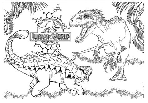 Dinosaurs from Jurassic World coloring page - Download, Print or Color Online for Free