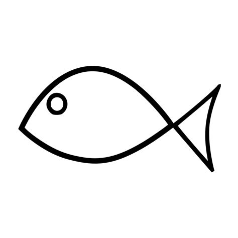 simple fish clipart black and white - Clip Art Library