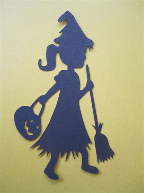 Trick or Treat Kids Halloween Silhouette Die Cut | Etsy