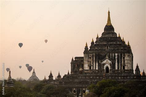 Balloons Over Bagan Stock Photo | Adobe Stock